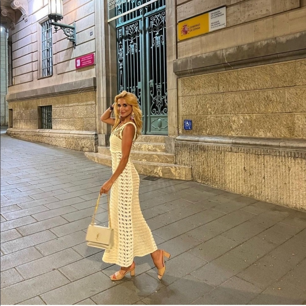 NWT ZARA LIMITED EDITION OPEN WORK CROCHETED KNIT DRESS - Picture 10 of 11